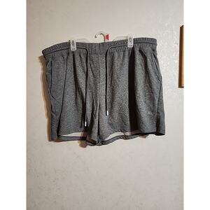Xersion Fleece Shorts Elastic Drawstring Waist Gray Plus Size 3X Pockets